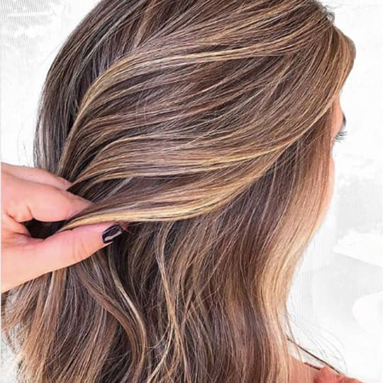 photo of hair using strandlighting technique