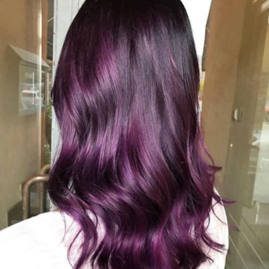 eggplant hair color ideas