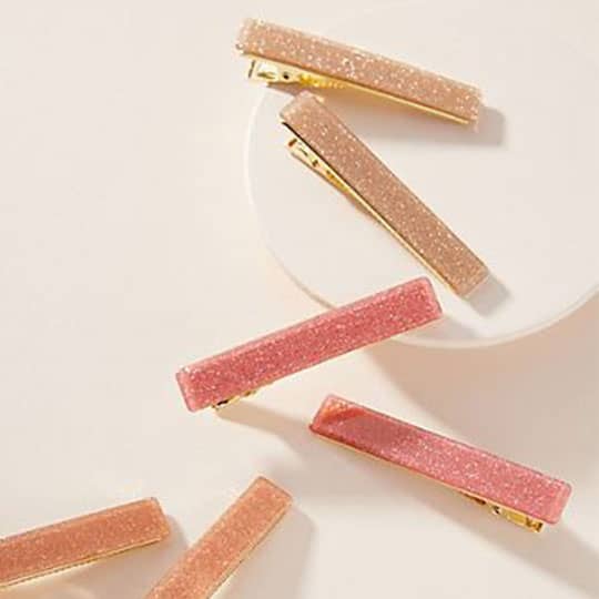 glitter hair barrettes