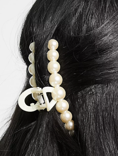 UrCoolest Multi-Layer Pearl Bow Hair Clip Pearls