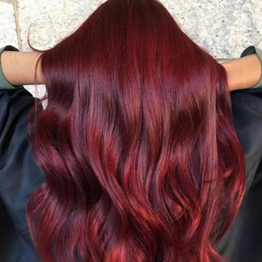 Raspberry Ombre Hair