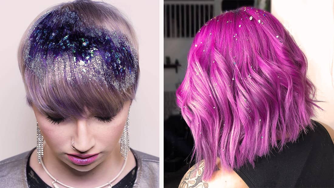 glitter root hairstyle for crazy hair day  Disco hair, Glitter hair, Crazy  hair days