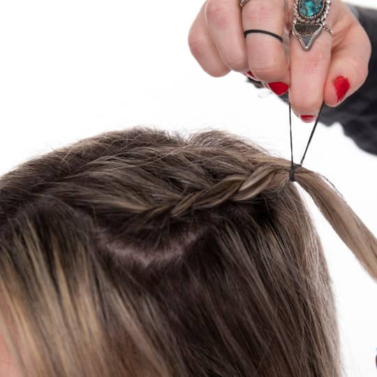 Festival braided space buns tutorial