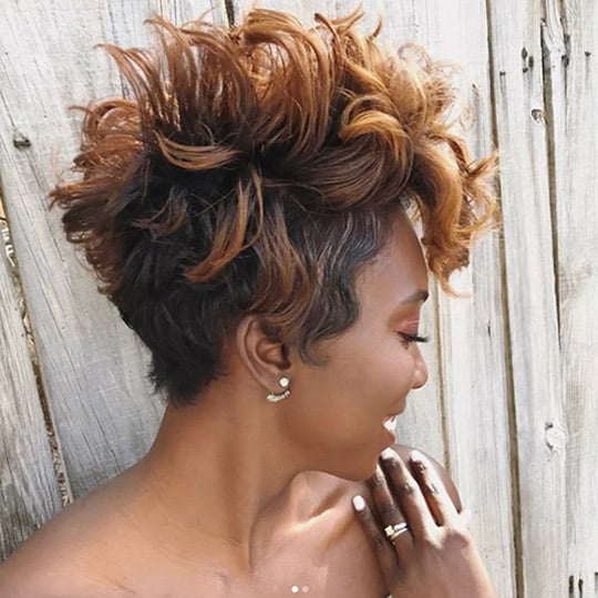 photo of textured pixie hairstyle