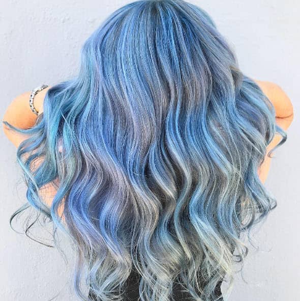 mint and blonde pastel hair