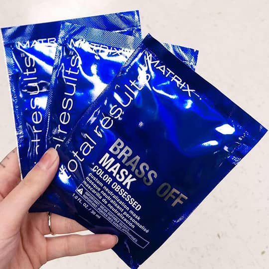 photo of matrix total results brass off mask packs