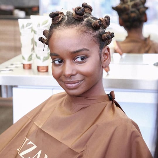Heat free curls bantu knots