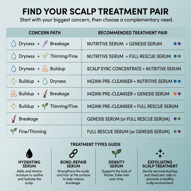 scalp care with shampoo decision matrix